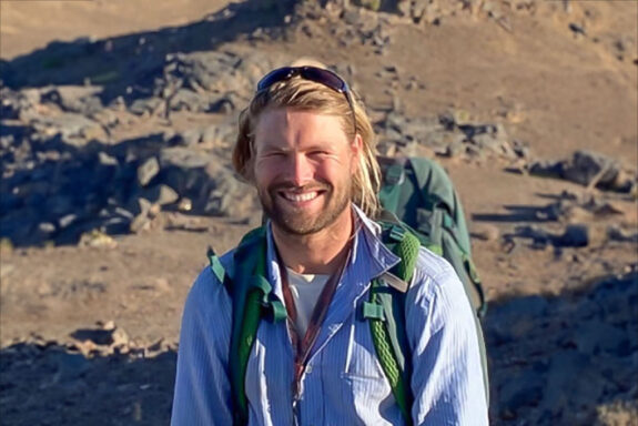 Lyle Nelson at a desert field site.