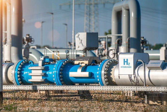 A green hydrogen production pipeline.