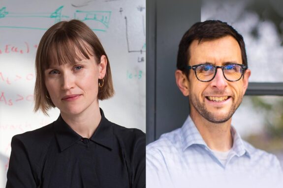 Headshots of Josephine Carstensen and David McGee