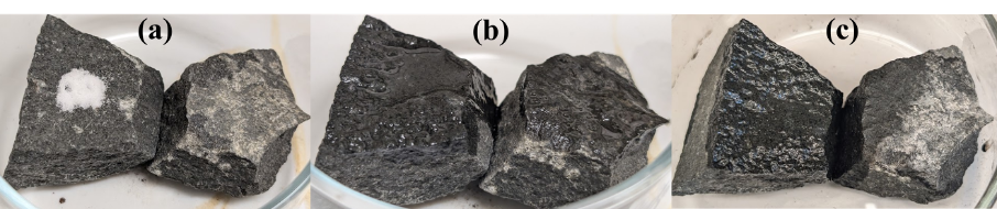 Three chunks of rock