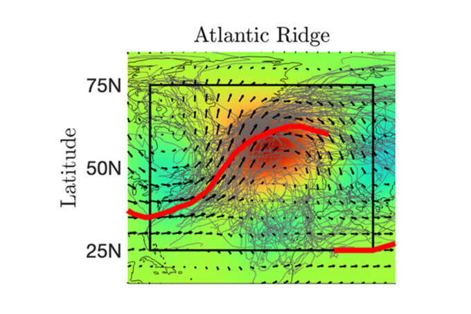 Map of a cyclone track.